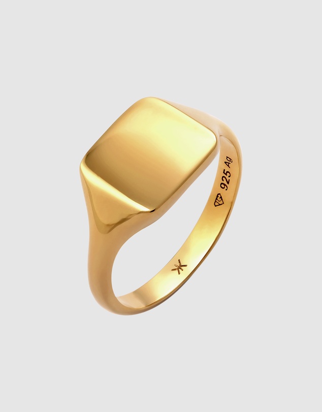 Kuzzoi - ICONIC EXCLUSIVE - Chunky Band Ring in Gold-Plated 925 Sterling Silver