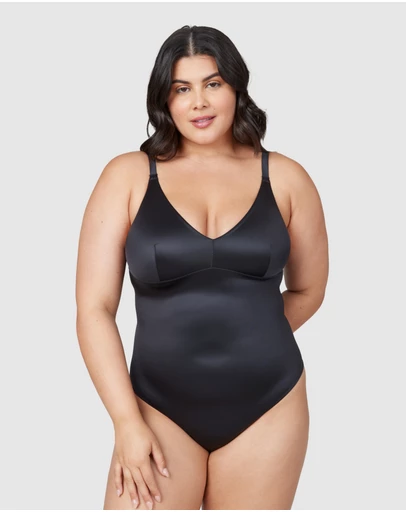 Spanx - Shaping Satin-Thong Bodysuit