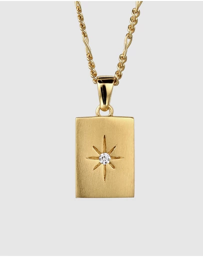 Kuzzoi - Star Pendant Necklace in Gold-Plated 925 Silver
