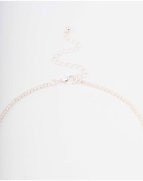 Lovisa - Silver Fine Ribbon Cubic Zirconia Lariat Necklace