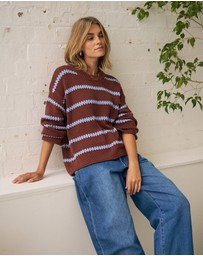 Ceres Life - Lila Oversized Knit Crew