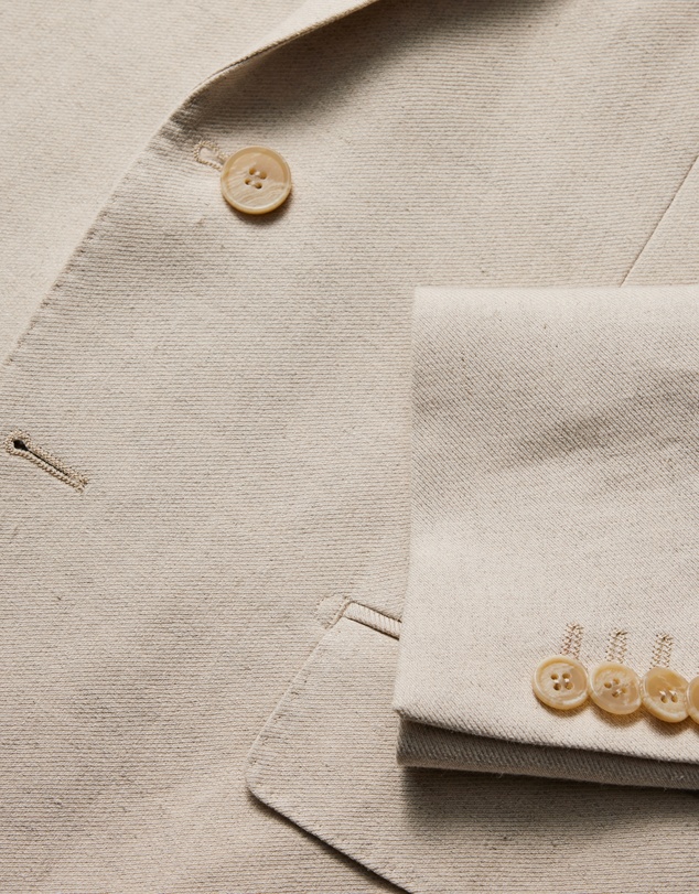 Calibre - Linen Cotton Twill Suit Jacket Natural