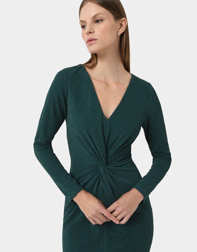 Forcast - Giada Twist Knit Glitter Dress