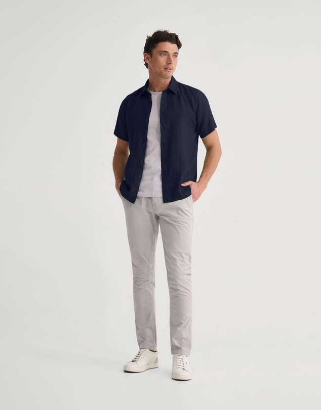Oxford - Leyton French Linen Short Sleeve Shirt