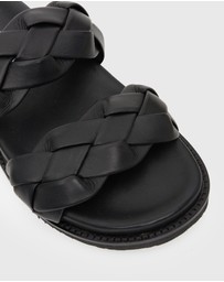 Betts - Havana Leather Braided Slides