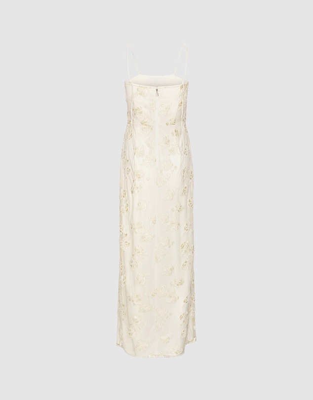 ROTATE - Beaded Maxi Slit Dress