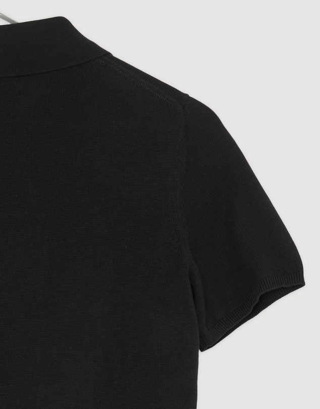 Revibe - Repaired Minima Esenciales Arlen Silk Blend Polo Knit Top - AU 12