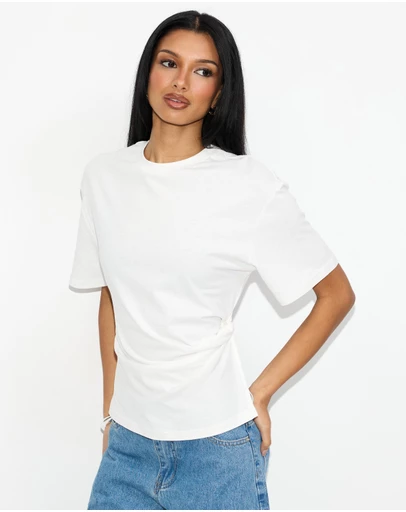 Dazie - Ava Twist Detail Short Sleeve Tee
