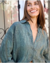 CAMIXA - Exalina Oversized Crinkle Linen Shirt