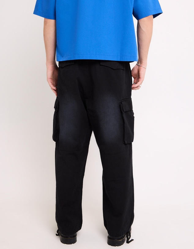 Black Noise White Rain - Systems Ripstop Cargo Pants