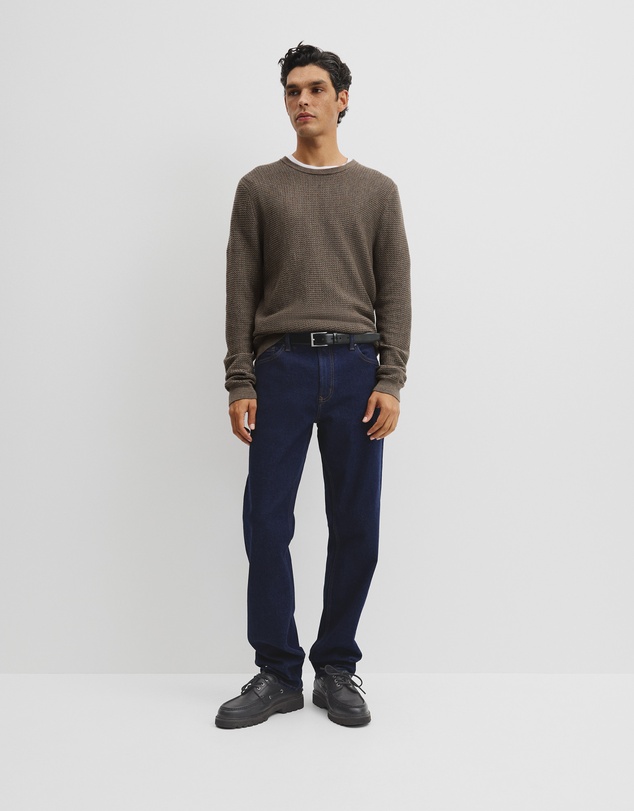 Country Road - Australian Merino Wool Textured Crew Neck Knit