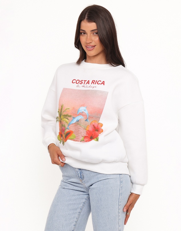 Petal & Pup - Ravello Costa Rica Sweatshirt - White