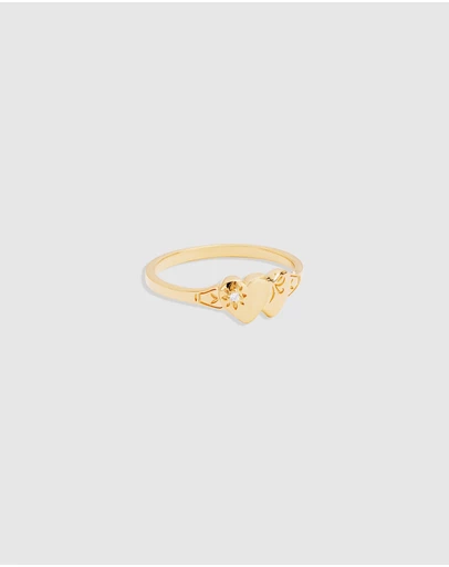 By Charlotte - Forever Intertwined Heart Signet Ring