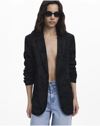 Desigual - Lettering blazer