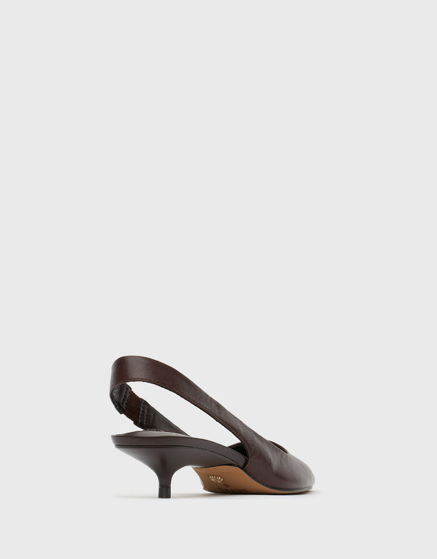 Betts - Leila Leather Slingback Stiletto Heel Pumps