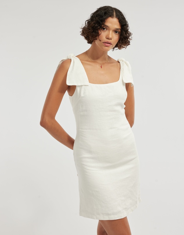 Amelius - Mavie Bow Linen Mini Dress