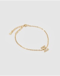 Izoa - Crystal Letter Z Bracelet