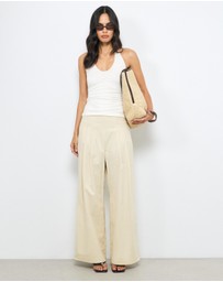 AERE - Organic Cotton High Waist Wide Leg Pants