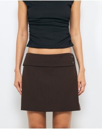 AERE - Belt Detail Mini Skirt