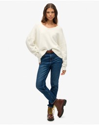 Superdry - Brushed Oversized V Neck Jumper