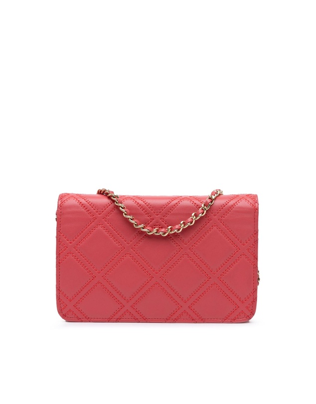 Pre-Loved by Azura Reborn - Pre-Loved Quilted Lambskin Double Stitch Tassel Wallet On Chain