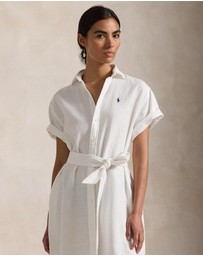 Polo Ralph Lauren - Linen Short-Sleeve Shirt Dress