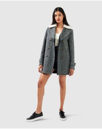 Belle & Bloom - Liberty Sherpa Collar Wool Blend Coat