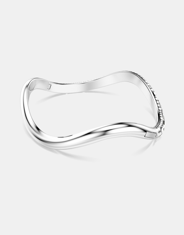 Swarovski - Sublima Bangle, Round Cut, White, Rhodium-Plated