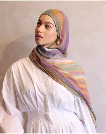 Mod Squad - Printed Rayon Hijab - Twilight