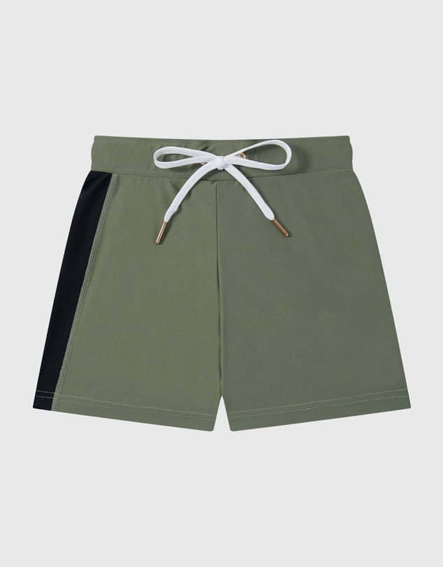 Aqua Blu Kids - Building Blocks Khaki Lycra Swim Shorts - Teens