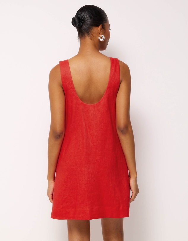 AERE - Ivy Linen Trapeze Mini Dress