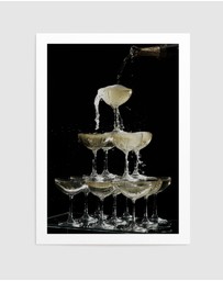Olive et Oriel - Champagne Fountain Art Print