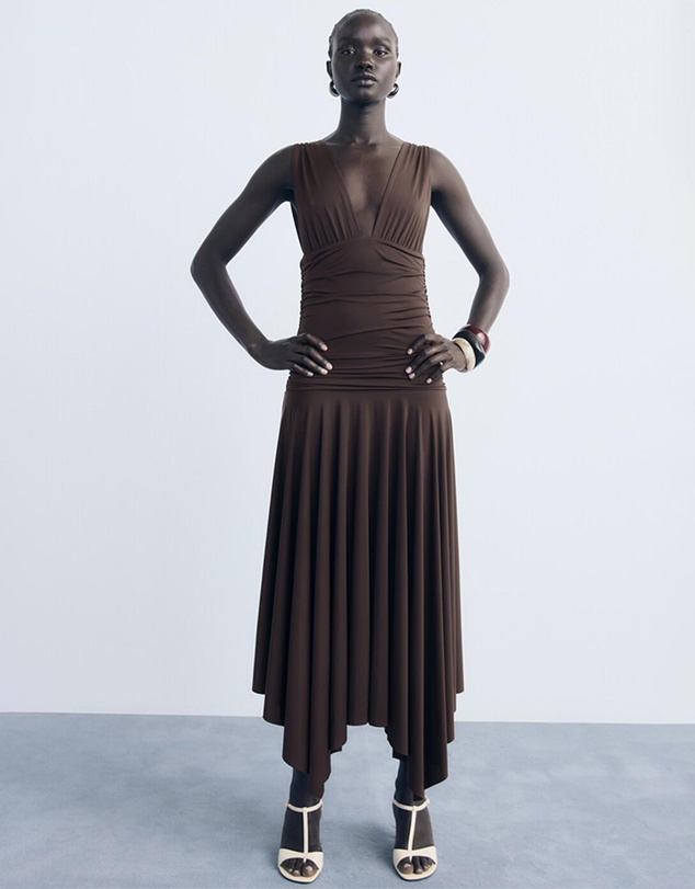 M.N.G - Long Dress With Contrasting Design