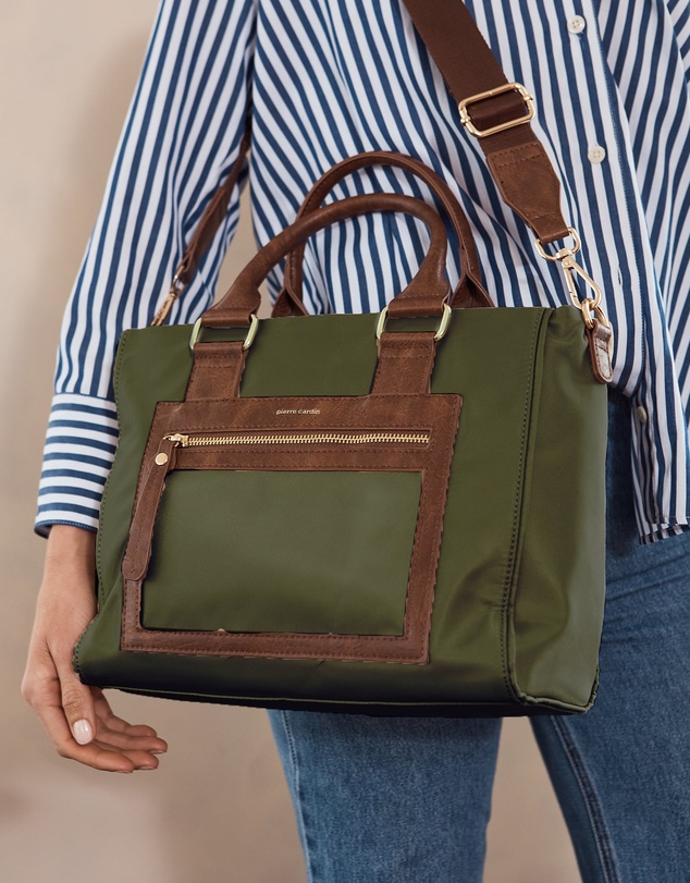 Pierre Cardin - Pierre Cardin RFID Lightweight Nylon Mini Tote with Crossbody