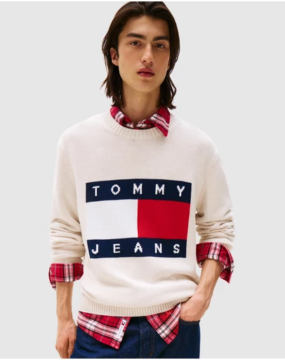 Tommy Jeans - Regular Melange Flag Sweater