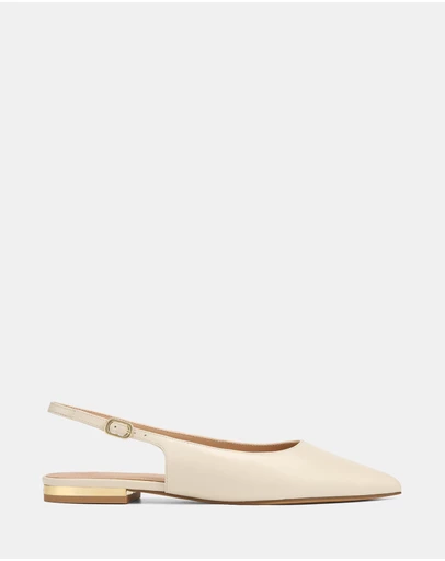 Wittner - Mary Hi Shine Leather Flat Slingbacks