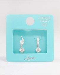 Lovisa - Sterling Silver Chubby Heart Hoop Earrings