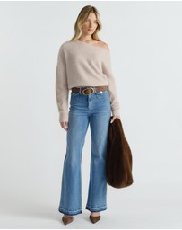 Decjuba - Abigail Tipped Shoulder Knit Jumper