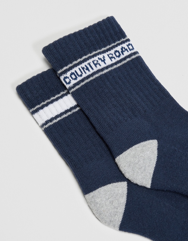Country Road - Organically Grown Cotton Blend Cr Sport Crew Sock