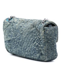 Pre-Loved by Azura Reborn - Pre-Loved Medium Embroidered Denim Camellia Flap