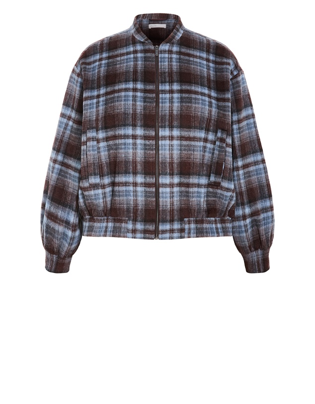 City Chic - Mila Check Bomber Jacket