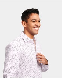 Brooksfield - MODERN RETRO PRINT REG FIT BUSINESS SHIRT