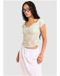 Alice In The Eve - Elsie Lace Off Shoulder Top
