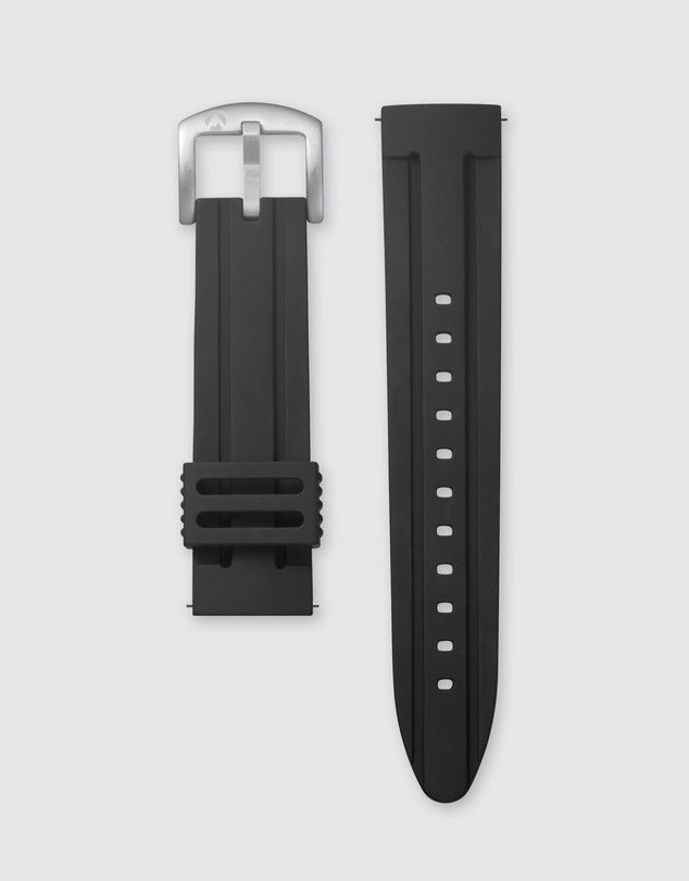 Maxum - Prince Band - Black Silicone With Silver Tone Buckle