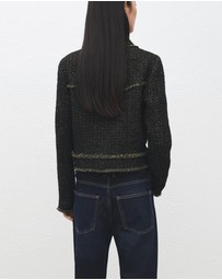 M.N.G - Tweed Jacket With Lapel Collar