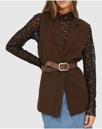 Belle & Bloom - Stand By Me Embossed Leather Belt