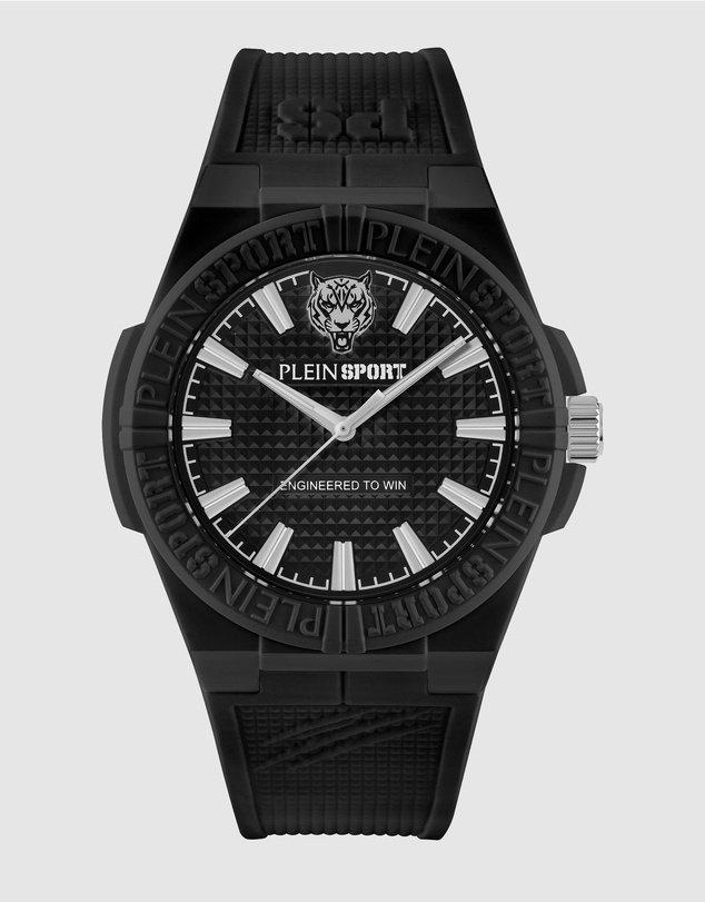 Plein Sport - Plein Laserstrike 42mm Black Dial and Black Silicone Strap
