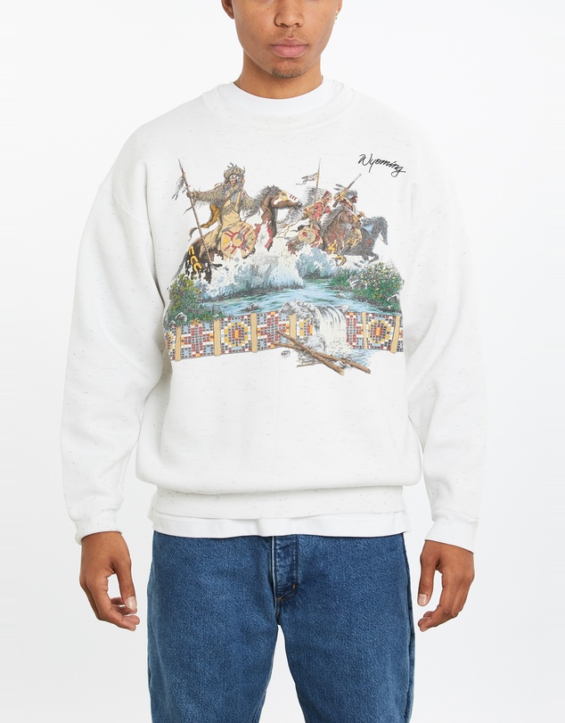 Vintage by The Real Deal - Pre Loved - Vintage Wyoming American Indian Sweatshirt