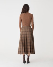 Forcast - Lani Pleated Check Skirt
