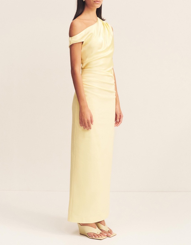 Shona Joy - Dillon Contrast Draped Maxi Dress